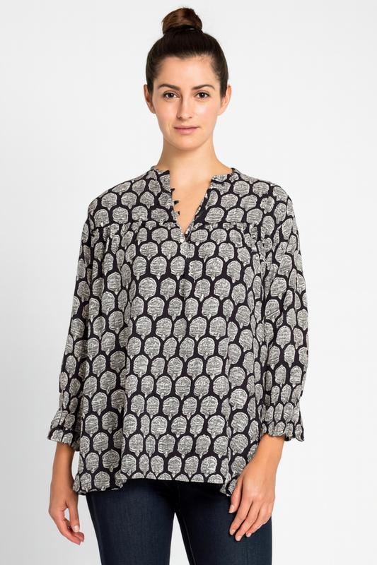Market Blouse, Midnight Floral