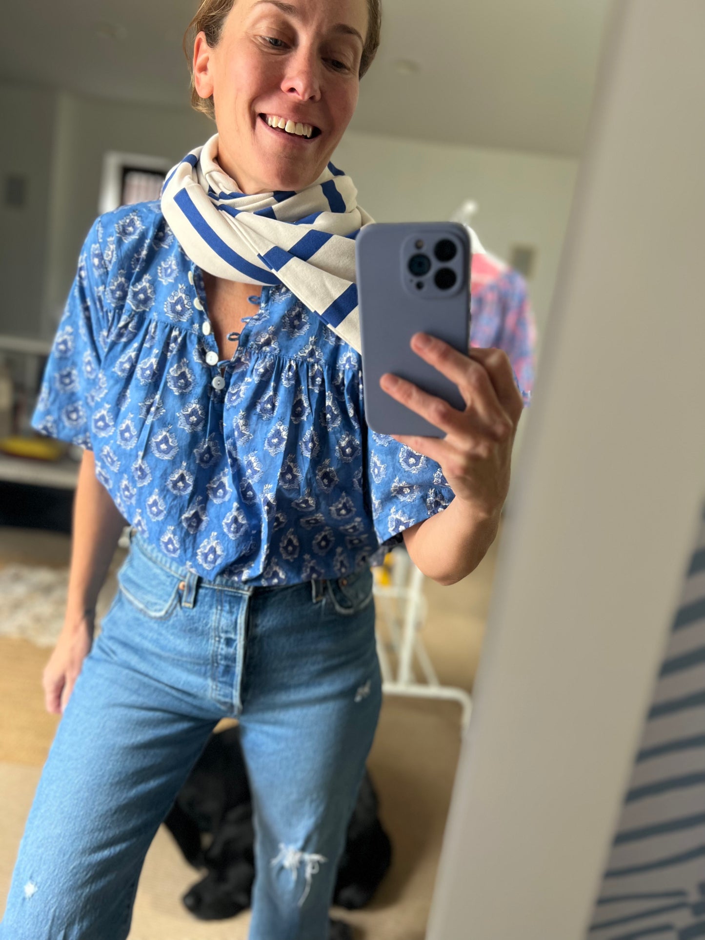 Short Sleeve Market Blouse