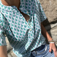 Sassaroo Camp Shirt, Lucky Blooms