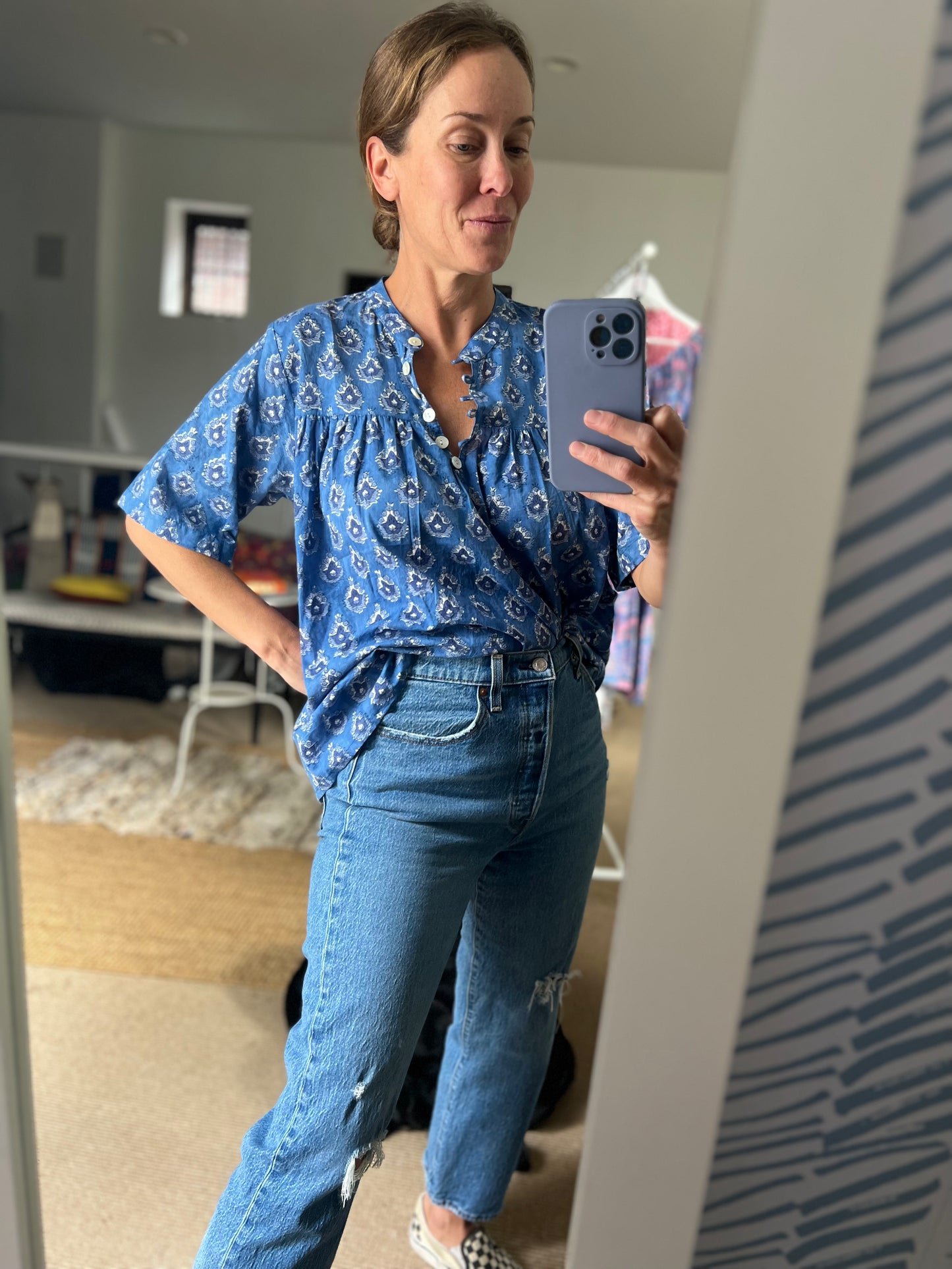 Short Sleeve Market Blouse