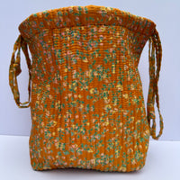 Luxury Slouch Bag - Marigold & Teal Floral