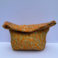 Luxury Slouch Bag - Marigold & Teal Floral