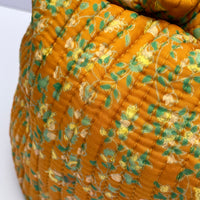 Luxury Slouch Bag - Marigold & Teal Floral
