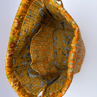 Luxury Slouch Bag - Marigold & Teal Floral