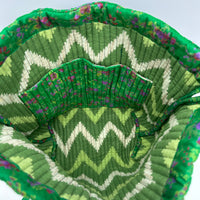 Luxury Slouch Bag - Emerald & Amethyst Floral