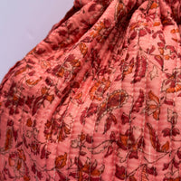 Luxury Slouch Bag - Coral & Red Leaves