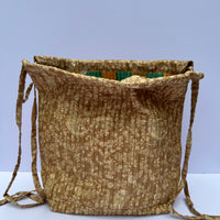 Luxury Slouch Bag - Golden Brown Paisley