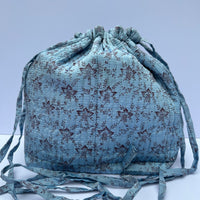 Luxury Slouch Bag - Cloud Blue & Cinnamon