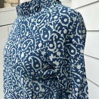 Lizzie Blouse, Indigo Batik