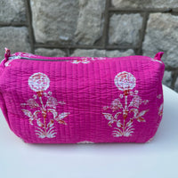 Makeup Bag Set, Bright Pink Mughal