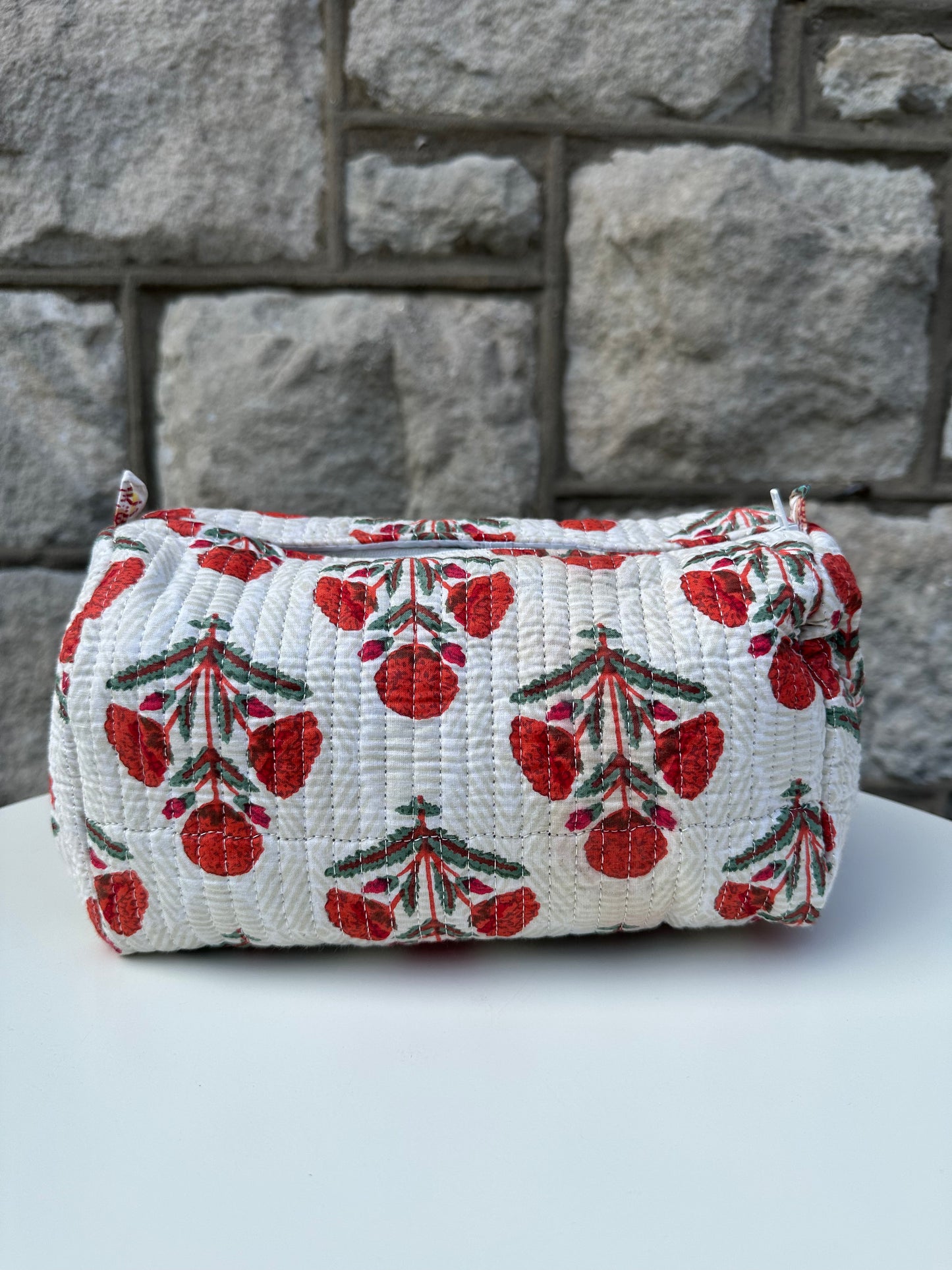 Makeup Bag Set, Orange Poppy
