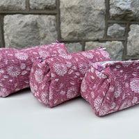 Makeup Bag Set, Plum Floral