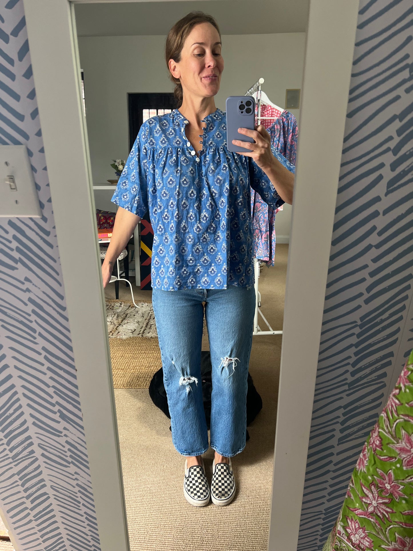 Short Sleeve Market Blouse