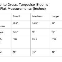 Belle île Dress, Turquoise Blooms