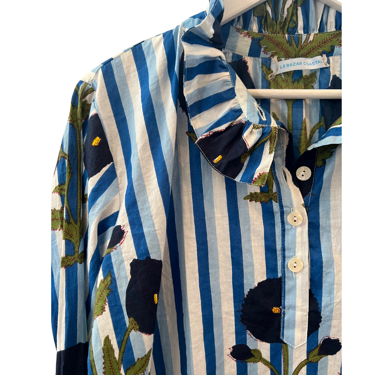 DANG Girl! Blouse, Blueberry Mughal Poppy