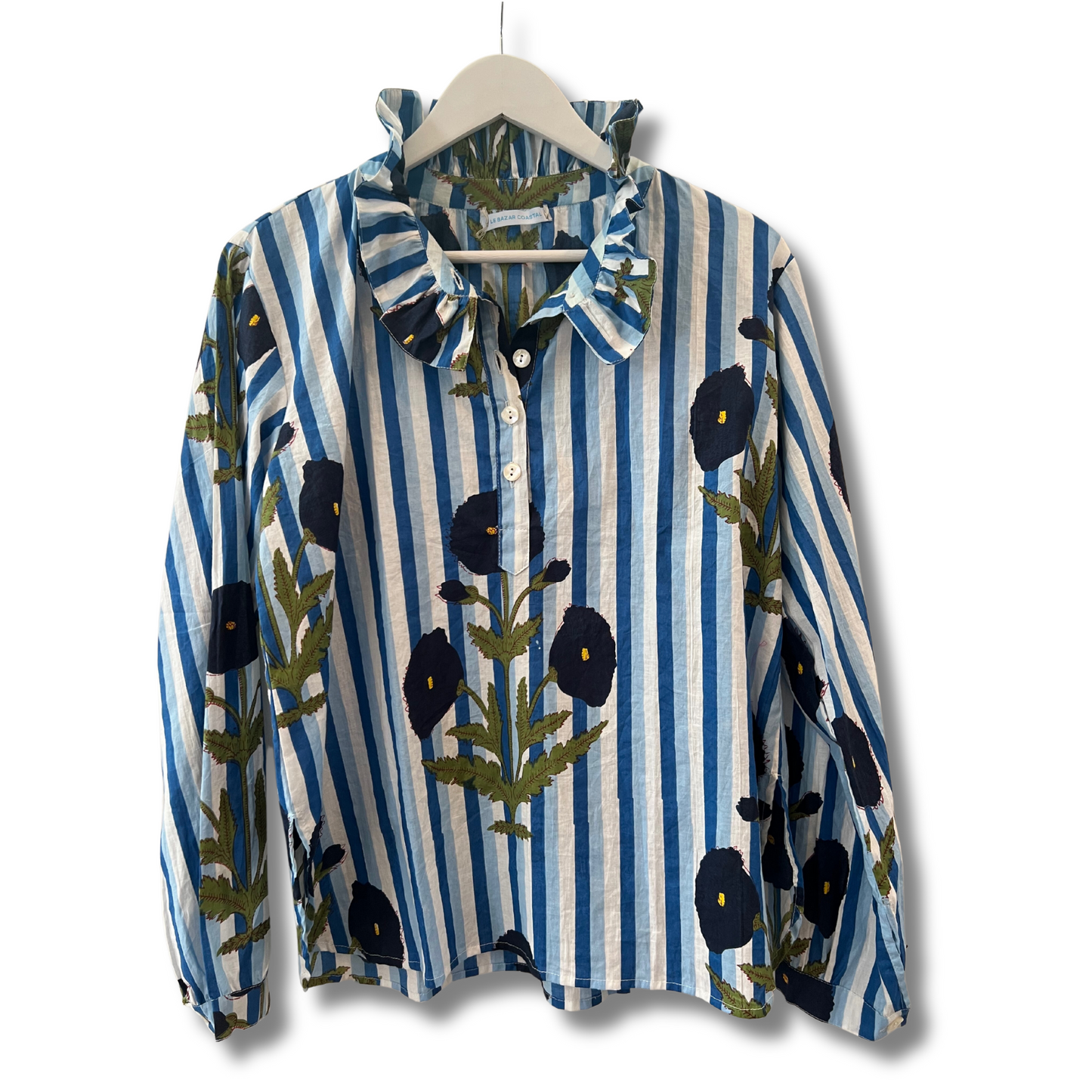 DANG Girl! Blouse, Blueberry Mughal Poppy