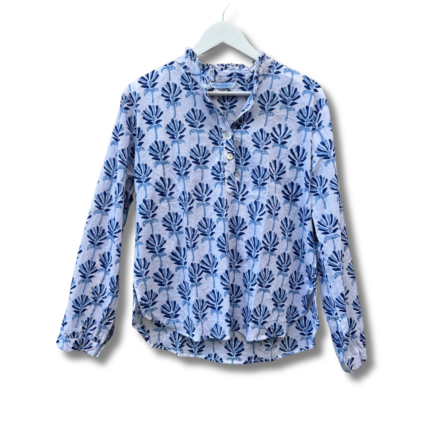 Sassaroo Shirt, Navy & Sky Blue Floral