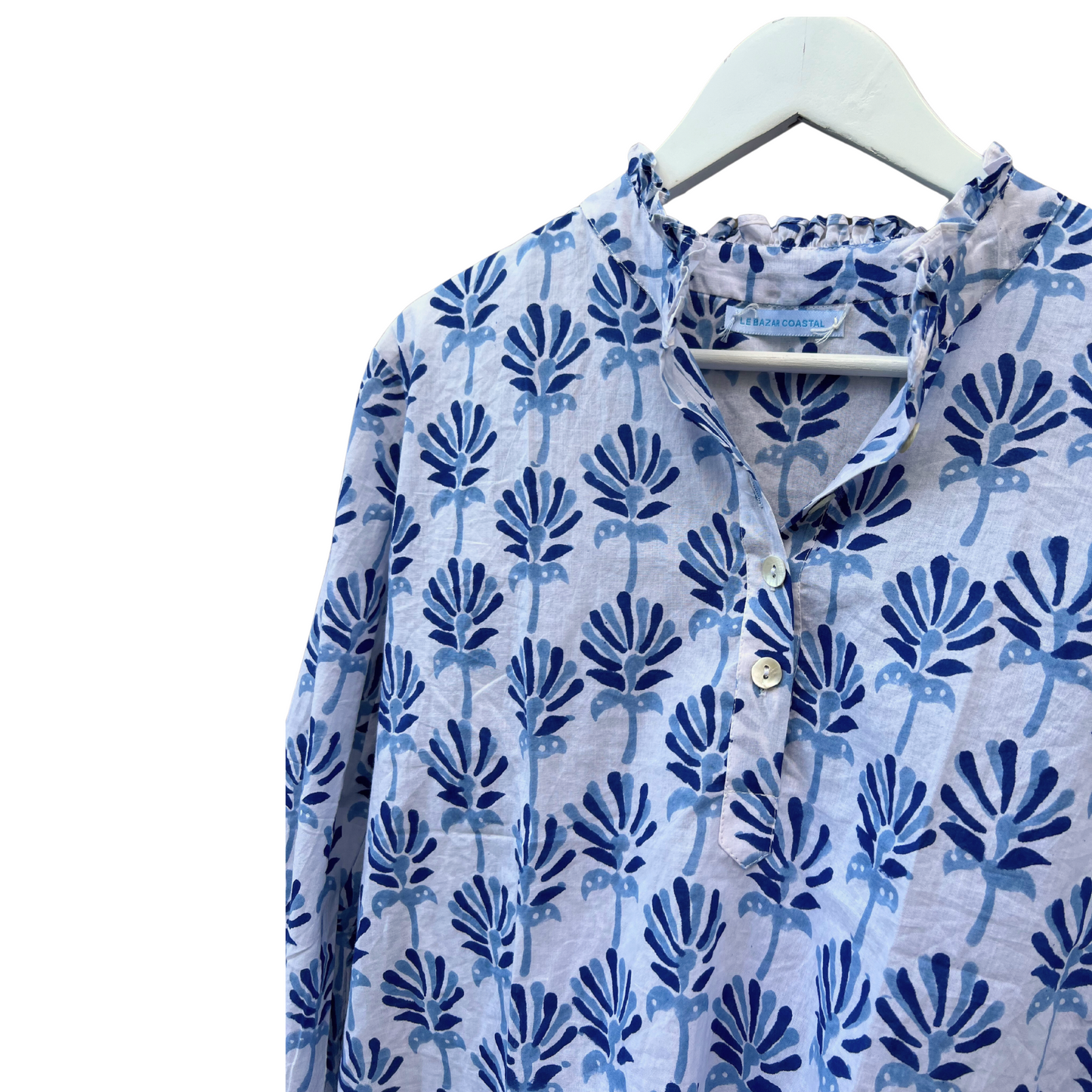 Sassaroo Shirt, Navy & Sky Blue Floral
