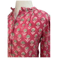 Delphine Blouse, Geranium Pink