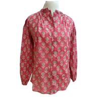 Delphine Blouse, Geranium Pink