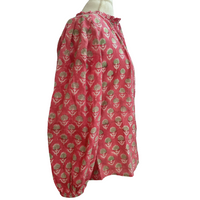 Delphine Blouse, Geranium Pink