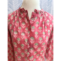 Delphine Blouse, Geranium Pink