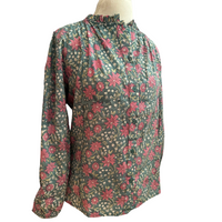 Delphine Blouse, Jewel Tone Floral