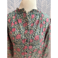 Delphine Blouse, Jewel Tone Floral