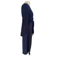 Washable Silk Wrap Dress, Navy
