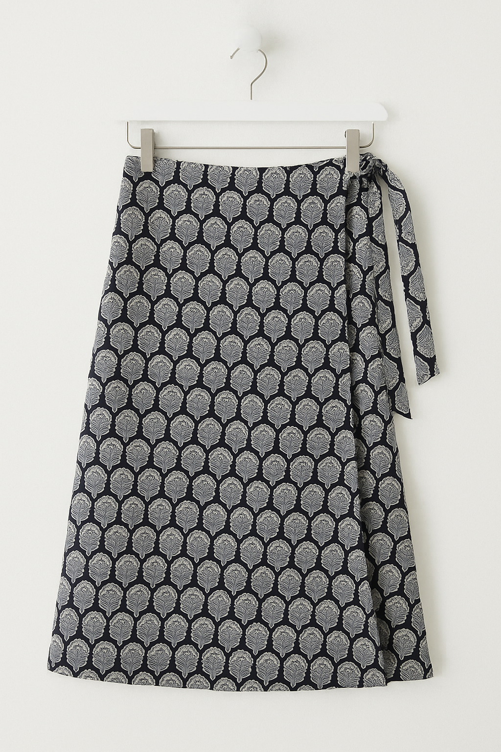 Cotton Wrap Skirt, Midnight Garden
