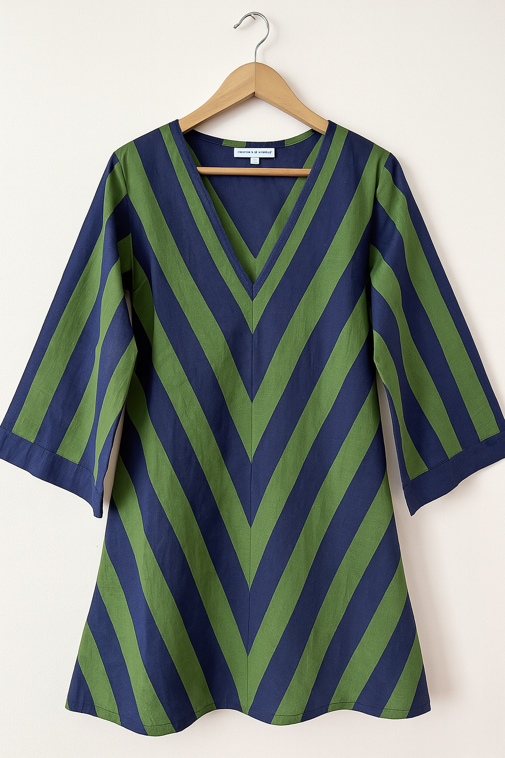 Robe Chevron, Blue Marine et Vert