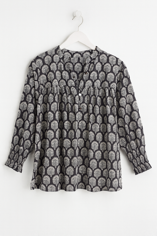 Market Blouse, Midnight Floral
