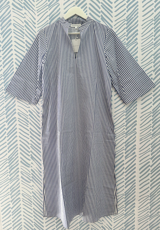Margaux Dress, Blue Stripe