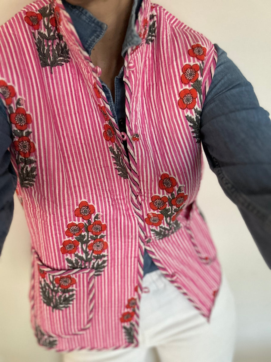 Quilted Vest, Poppy - Get Cozy (final) SALE
