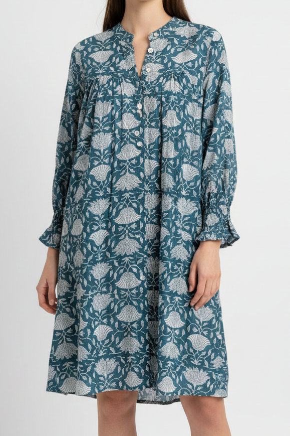 Market Dress, Delft Blue T1