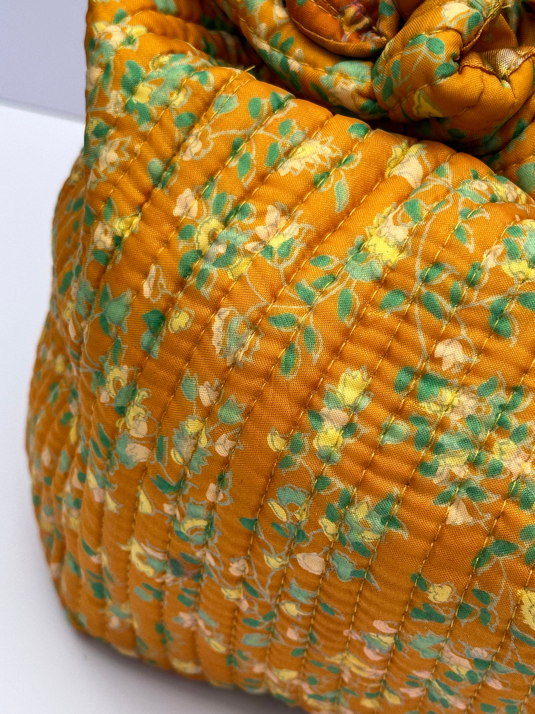 Luxury Slouch Bag - Marigold & Teal Floral