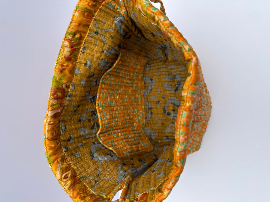 Luxury Slouch Bag - Marigold & Opal Floral