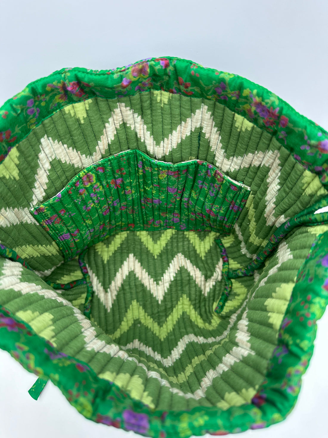Luxury Slouch Bag - Emerald & Amethyst Floral