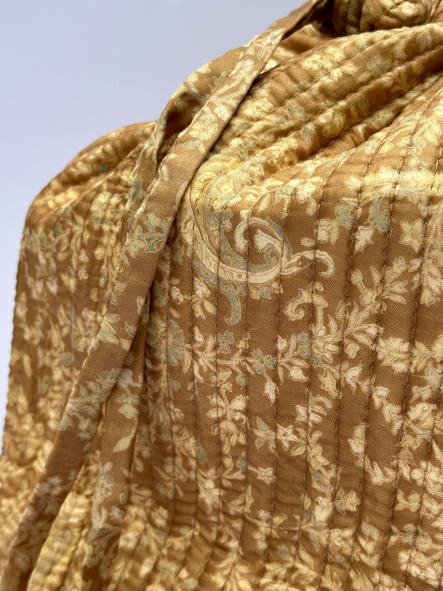 Luxury Slouch Bag - Golden Brown Paisley