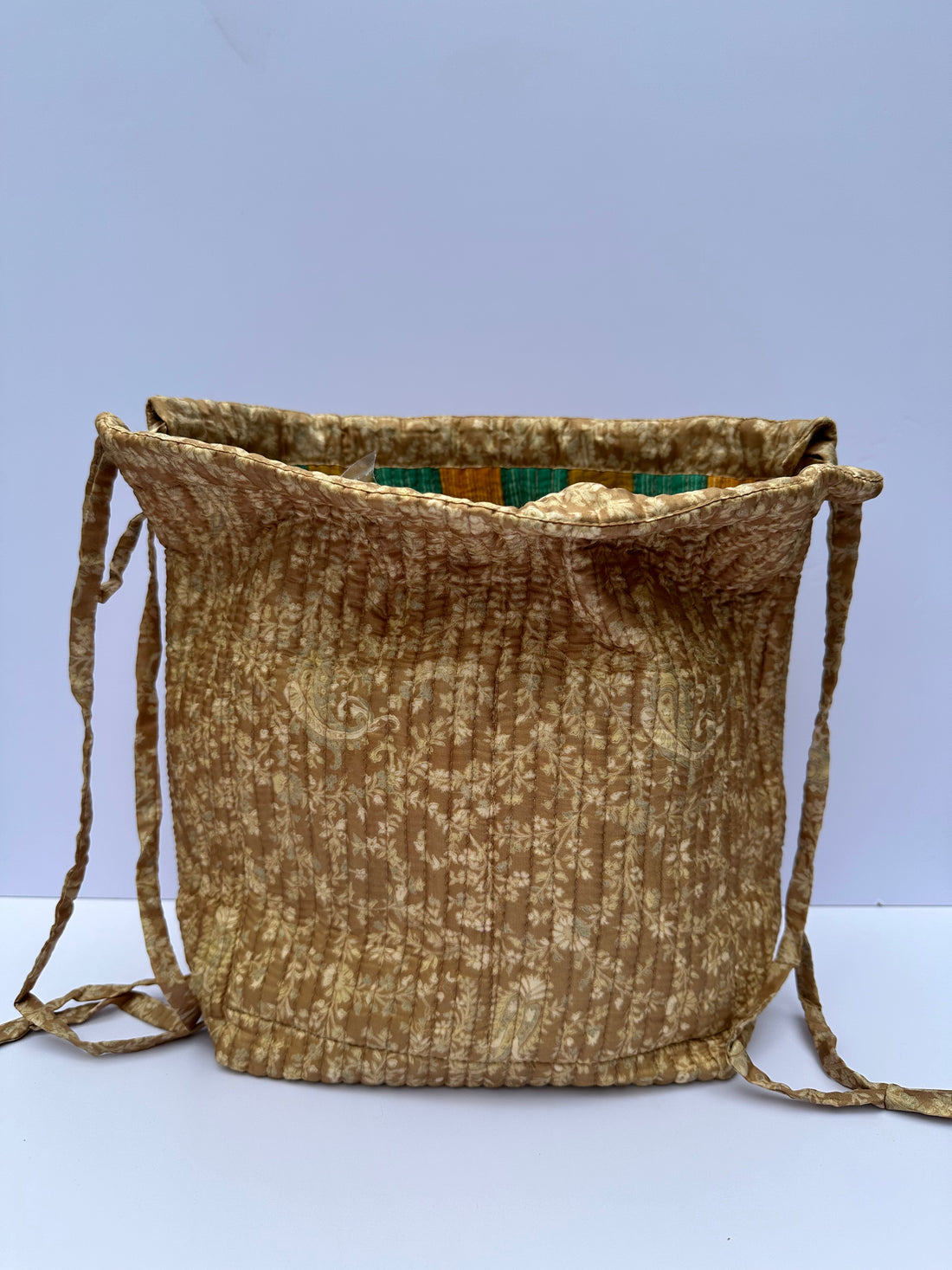 Luxury Slouch Bag - Golden Brown Paisley