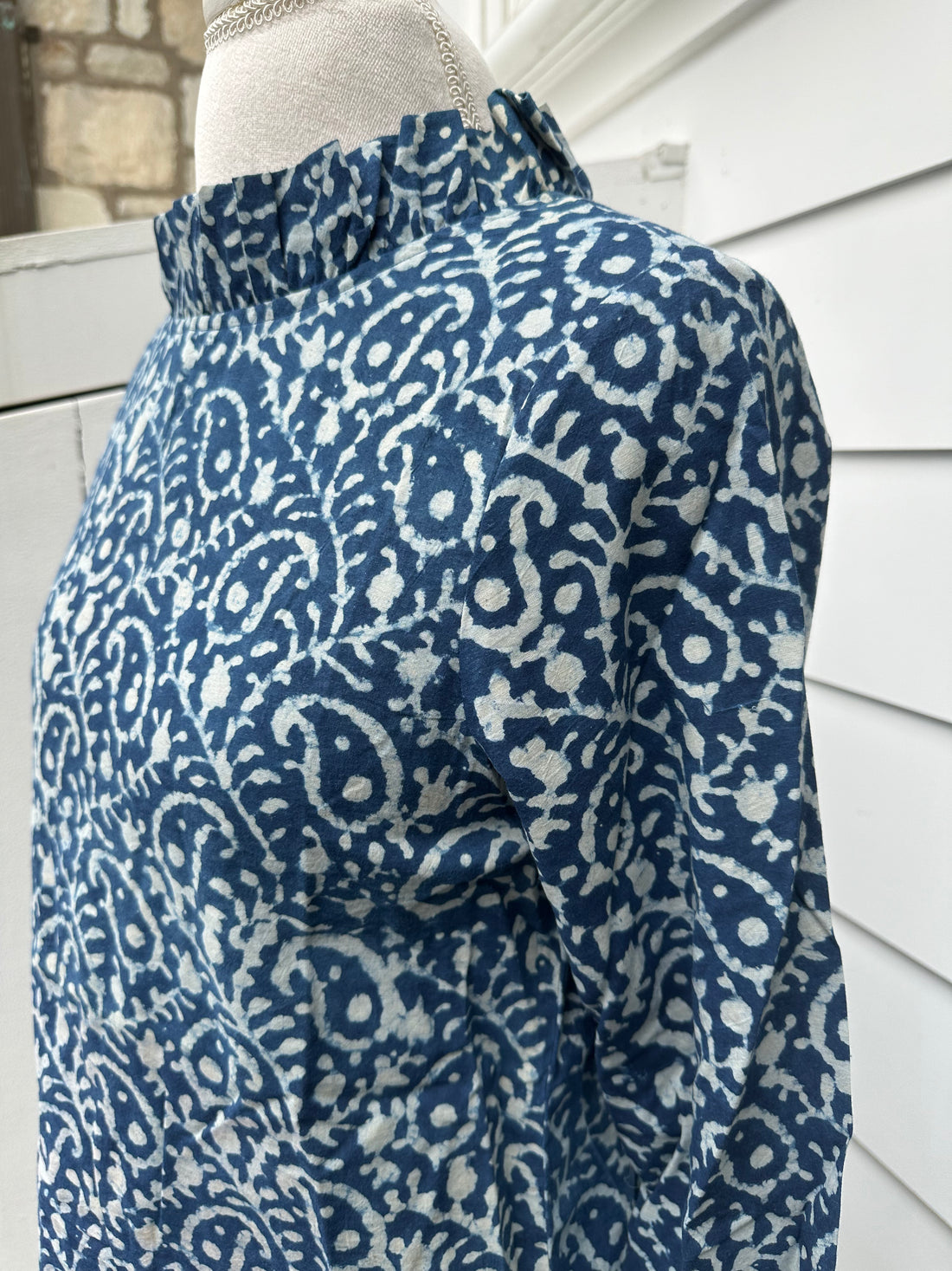 Lizzie Blouse, Indigo Batik