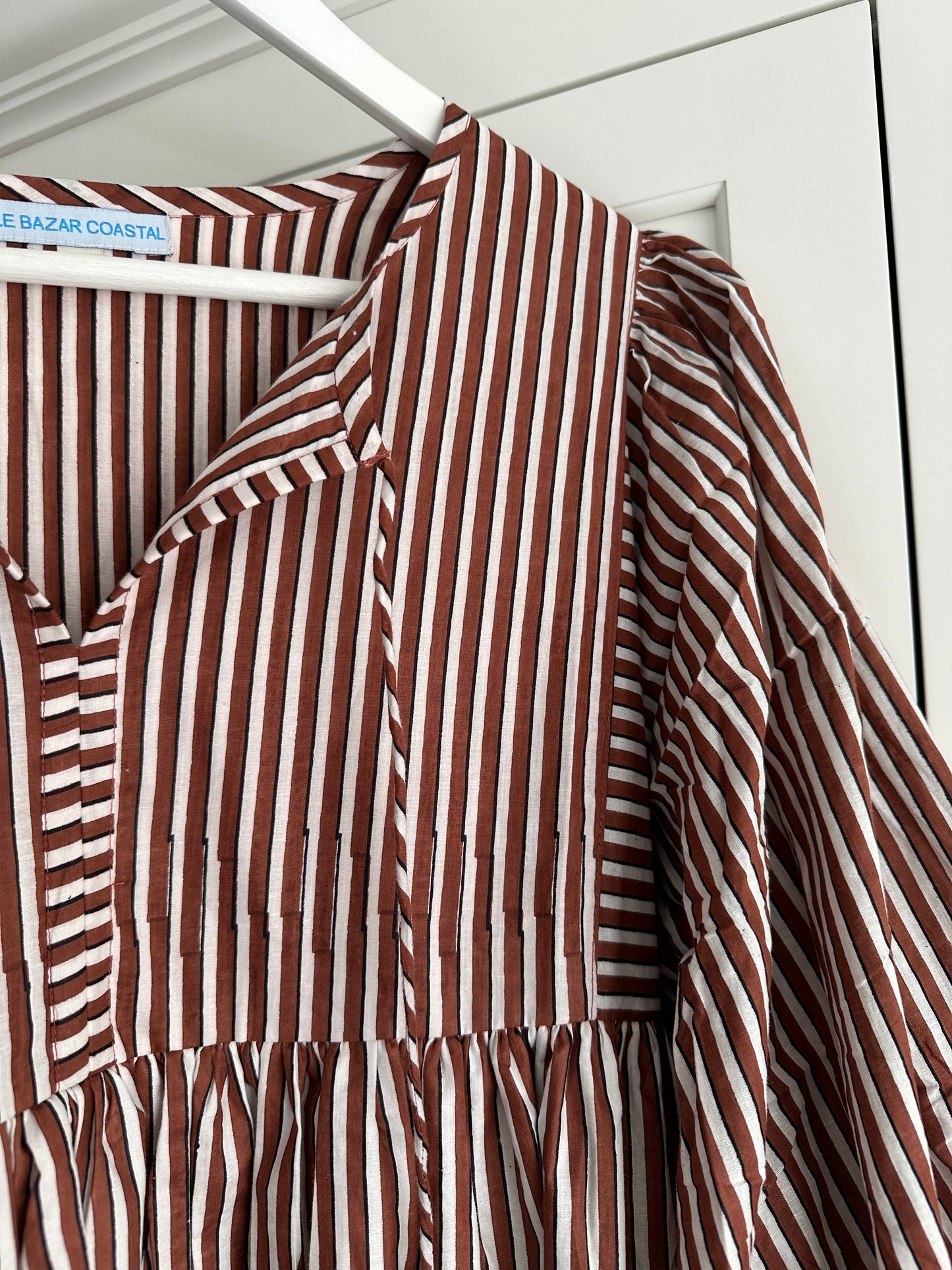 Stella Caftan - Maxi, Cocoa Stripe