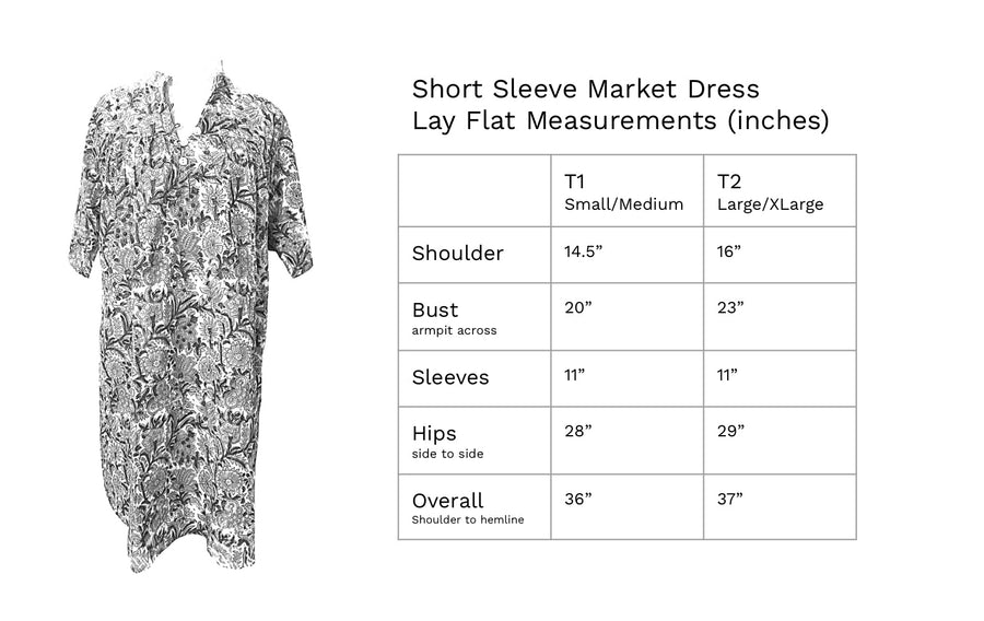 Short Sleeve Market Dress, Harbor Island Time