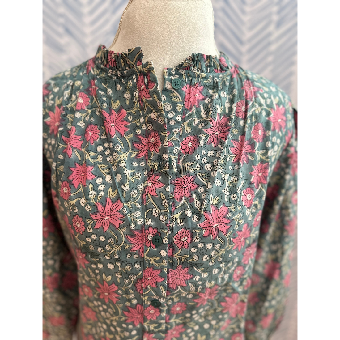 Delphine Blouse, Jewel Tone Floral