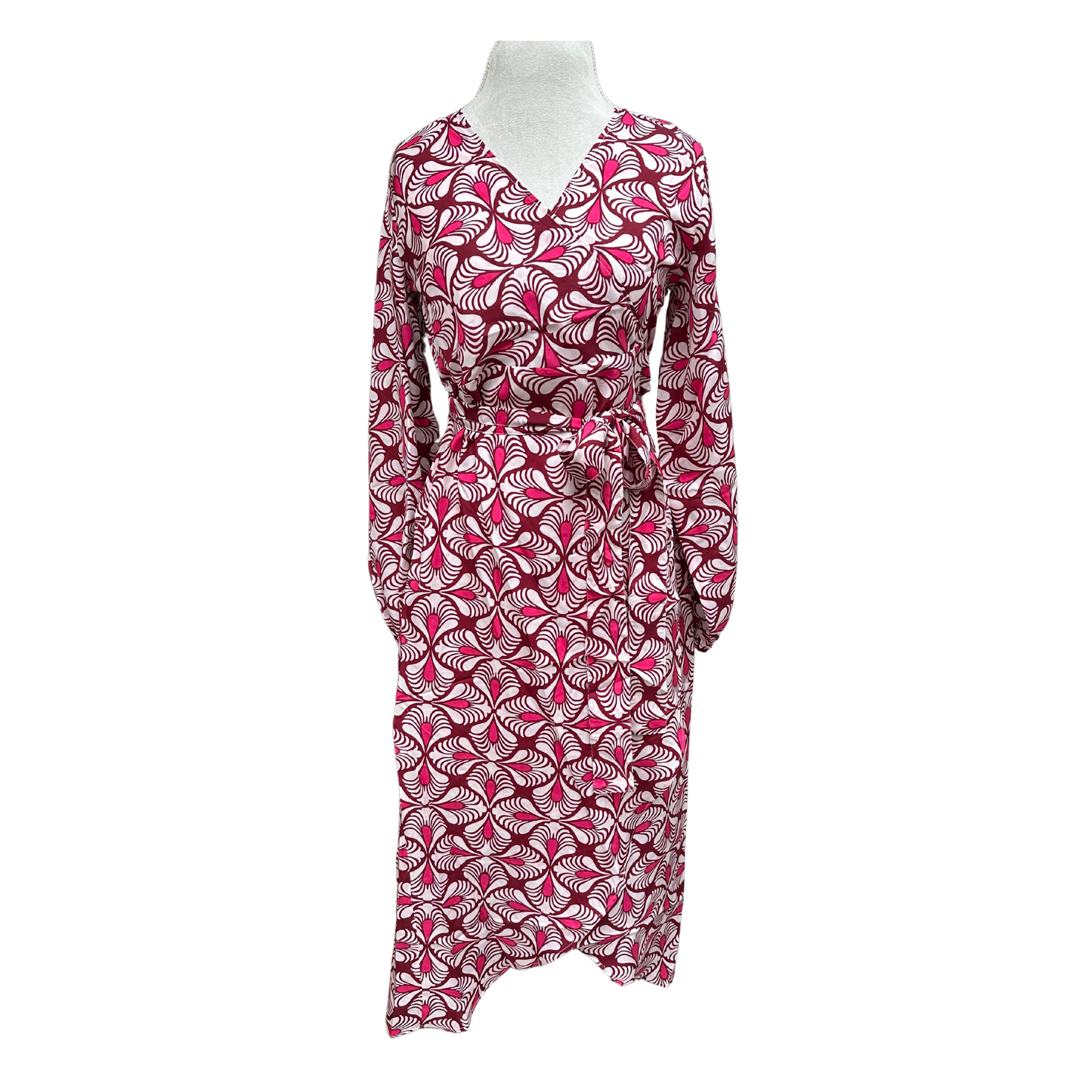 Washable Silk Wrap Dress, Jaipur Sunset
