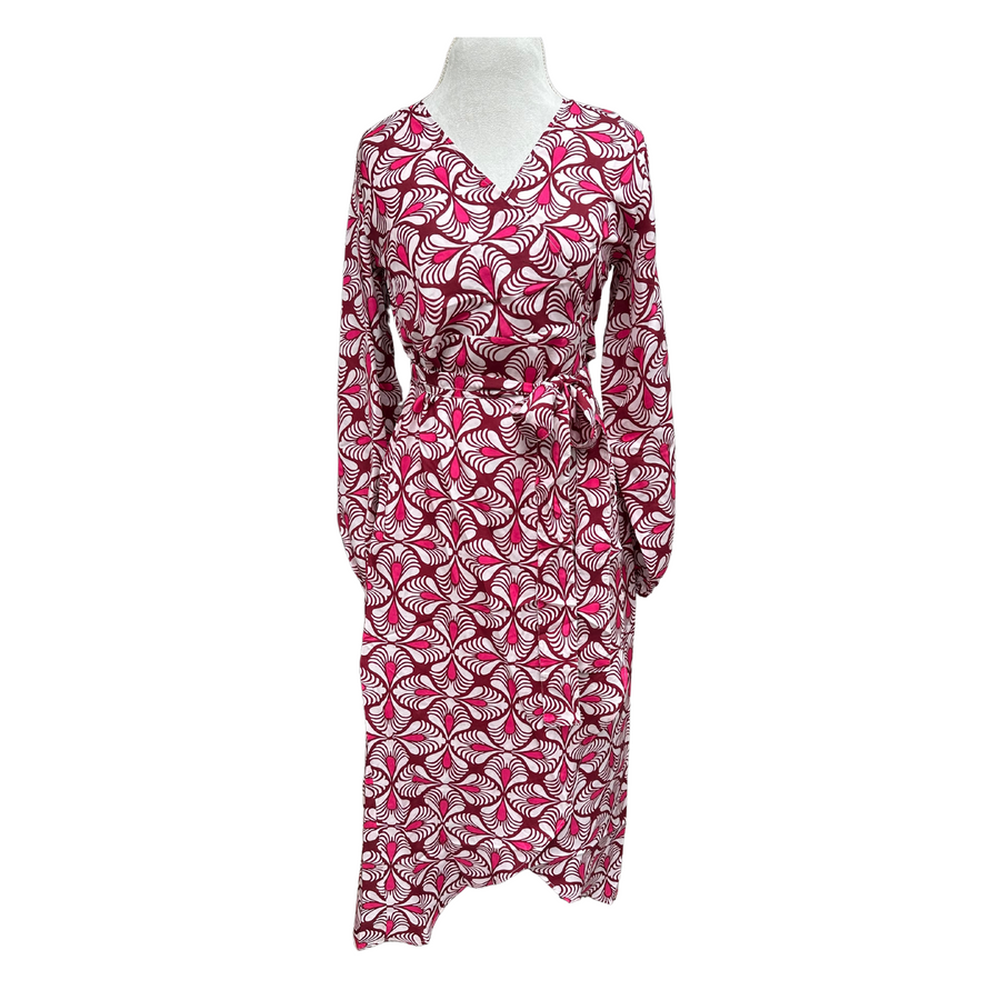 Washable Silk Wrap Dress, Jaipur Sunset