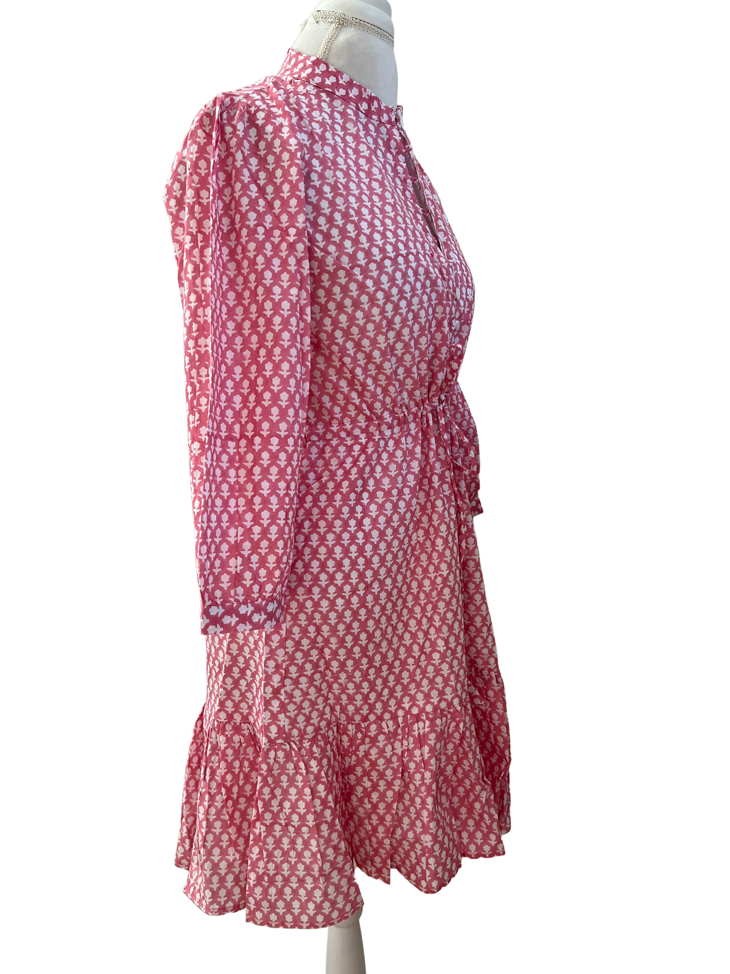 Celeste Day Dress, Geranium Pink-sample sale