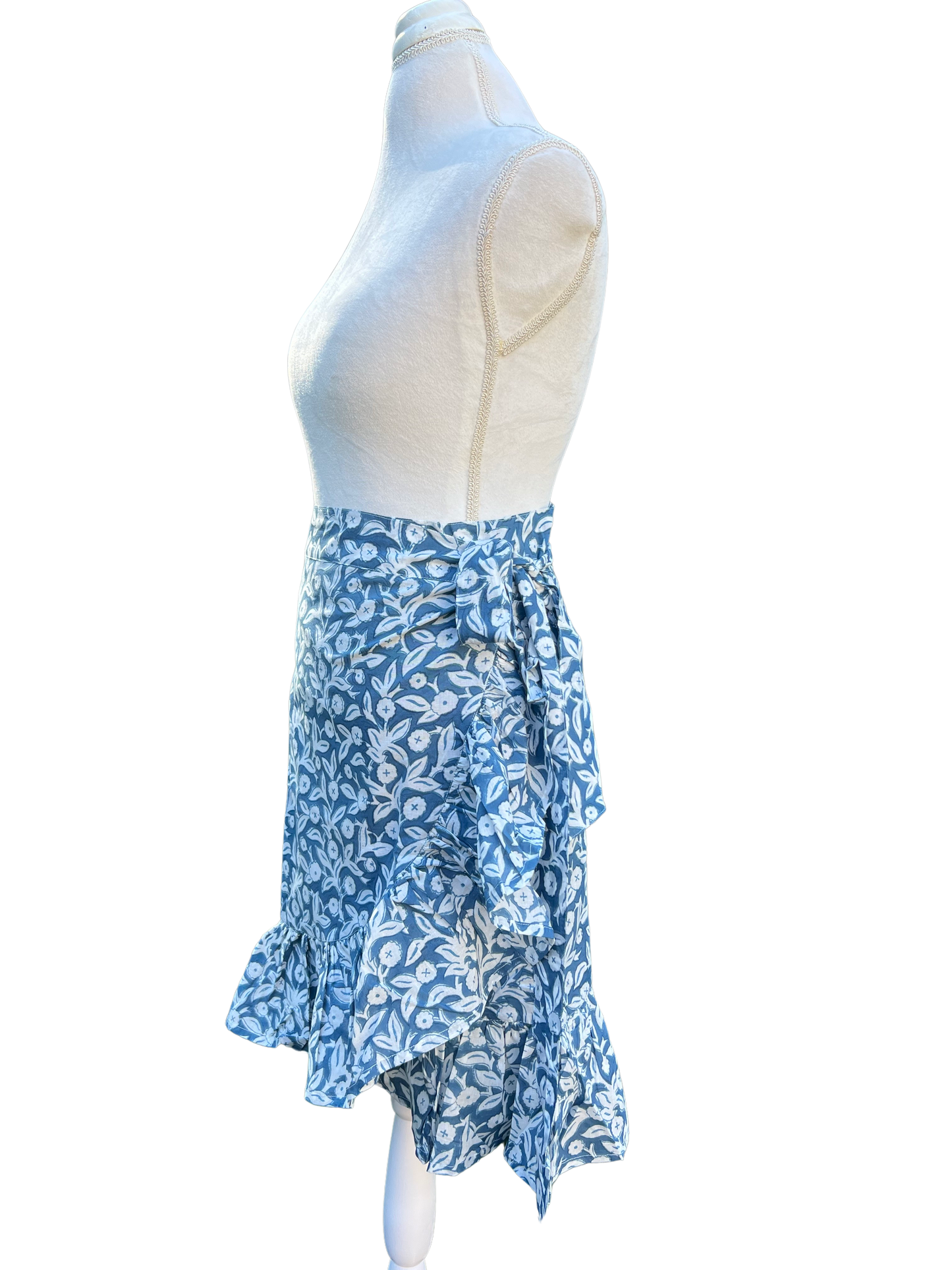 Mini Wrap Skirt, Denim